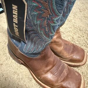 Tony Lama Brown and Blue Western Boots